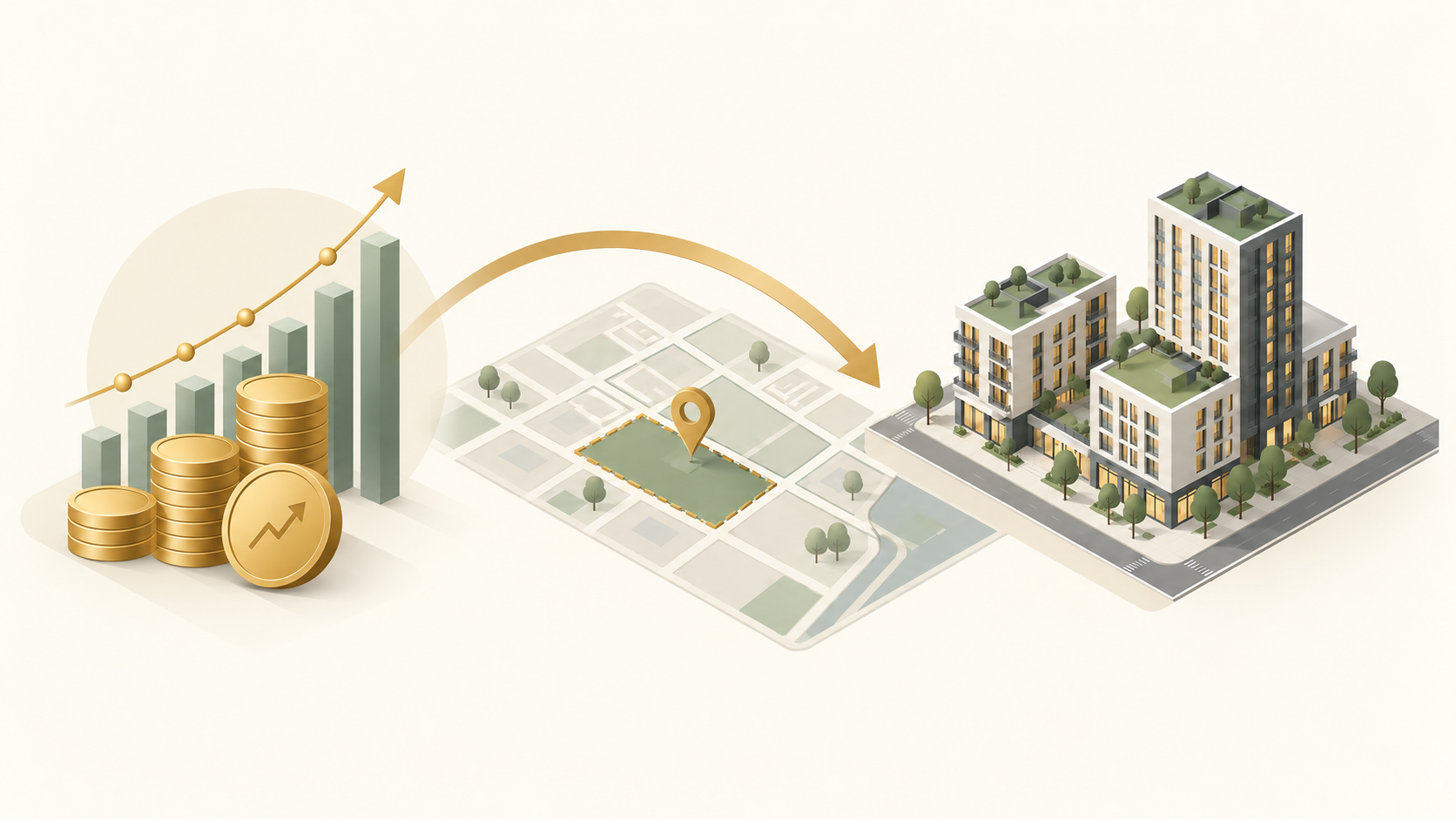 Capital gains reinvested through an Opportunity Zone property into a residential development